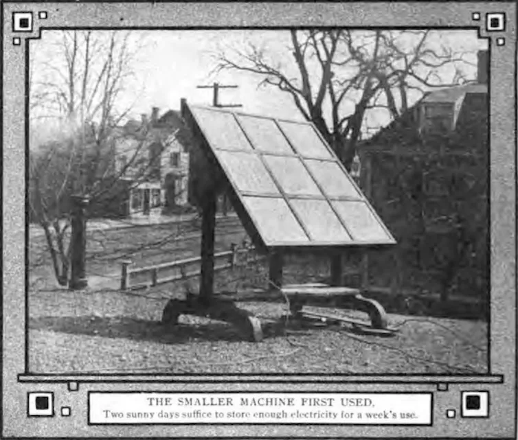 Old photo of solar panel
