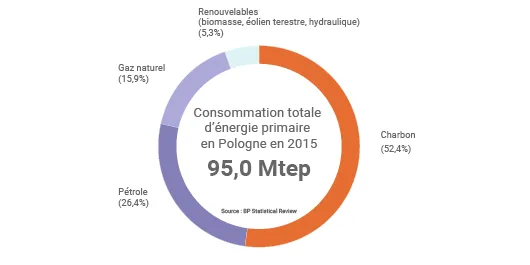 Mix énergétique de la Pologne en 2015