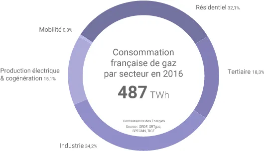 consommation de gaz en France