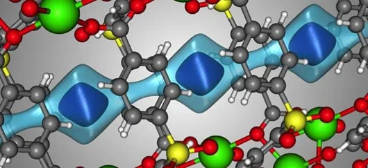 Structure cristalline du matériau SBMPF-1 