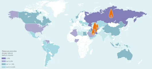Réserves mondiales de gaz naturel