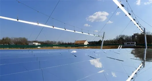 Installation de miroirs de Fresnel (©Alsolen)