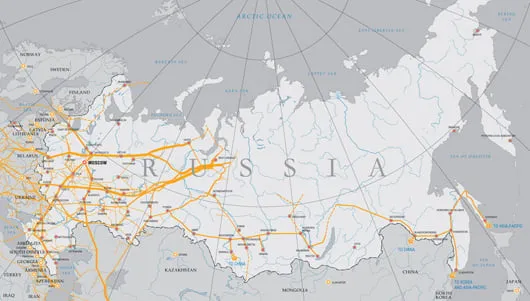 Réseau UGSS (©Gazprom)