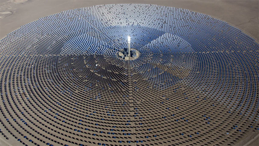 Miroirs de la centrale de Crescent Dunes