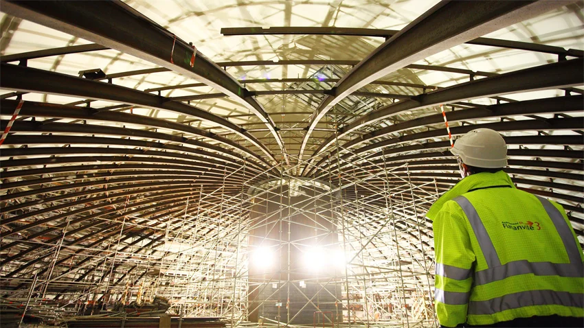 Entamé fin 2007, le chantier de l’EPR de Flamanville est censé se terminer fin 2016. Le réacteur devrait alors disposer d’une puissance de 1 650 MW. (photo : ©EDF - Alexis Morin)