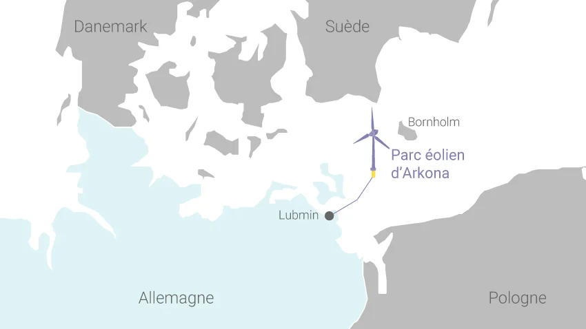 Carte parc éolien d'Arkona