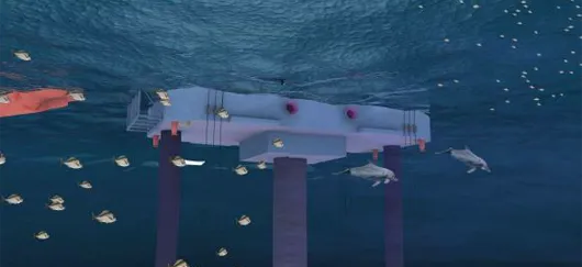 Centrale ETM sous l'eau