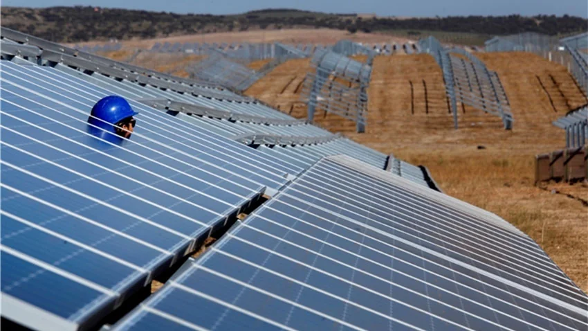 Surface de la centrale solaire de Núñez de Balboa