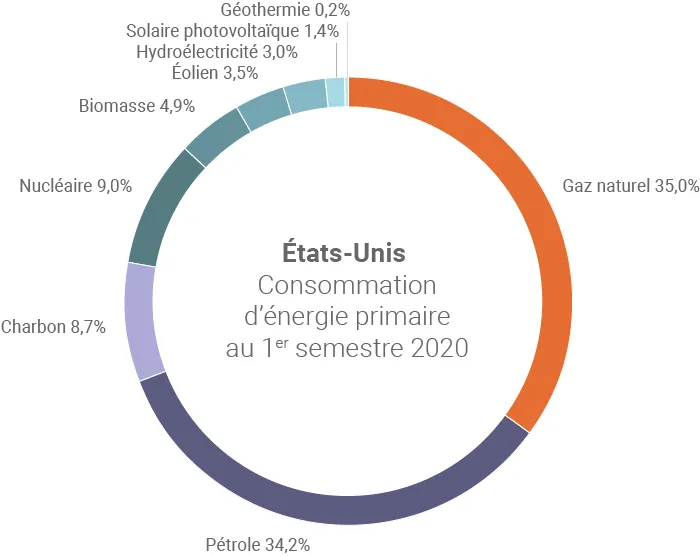 Consommation d'énergie primaire des États-Unis