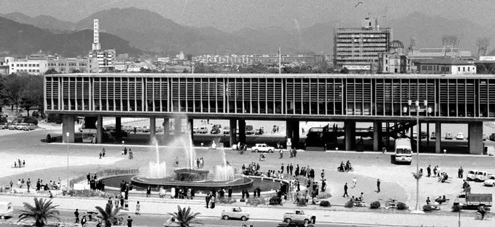 Le mémorial de la paix d’Hiroshima en 1955
