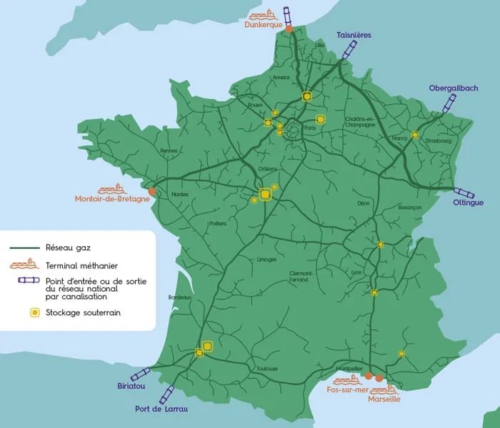 Réseau gazier de la France