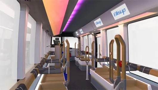 Intérieur du bus Ellisup (©Iveco)